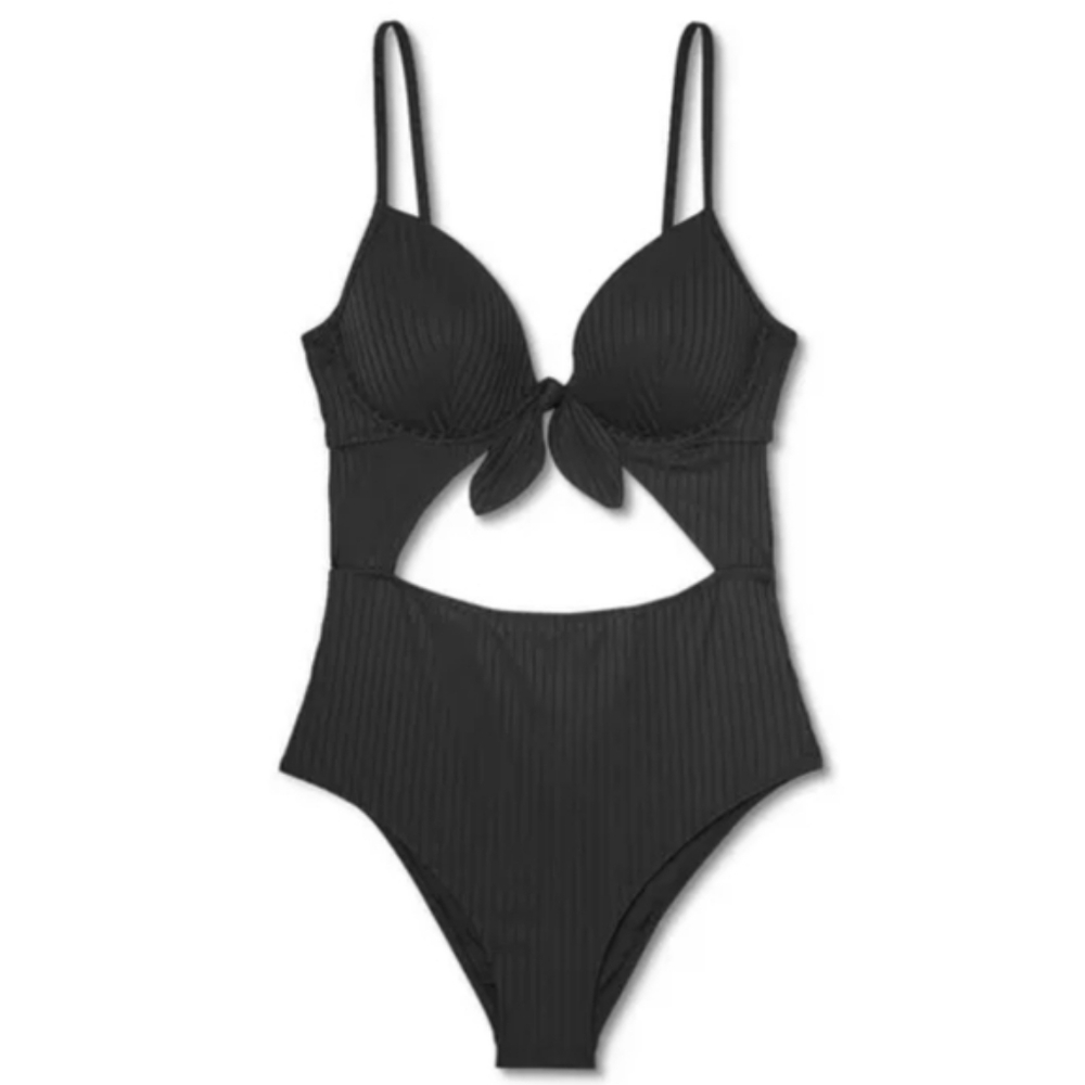 Black Cutout Swimsuit